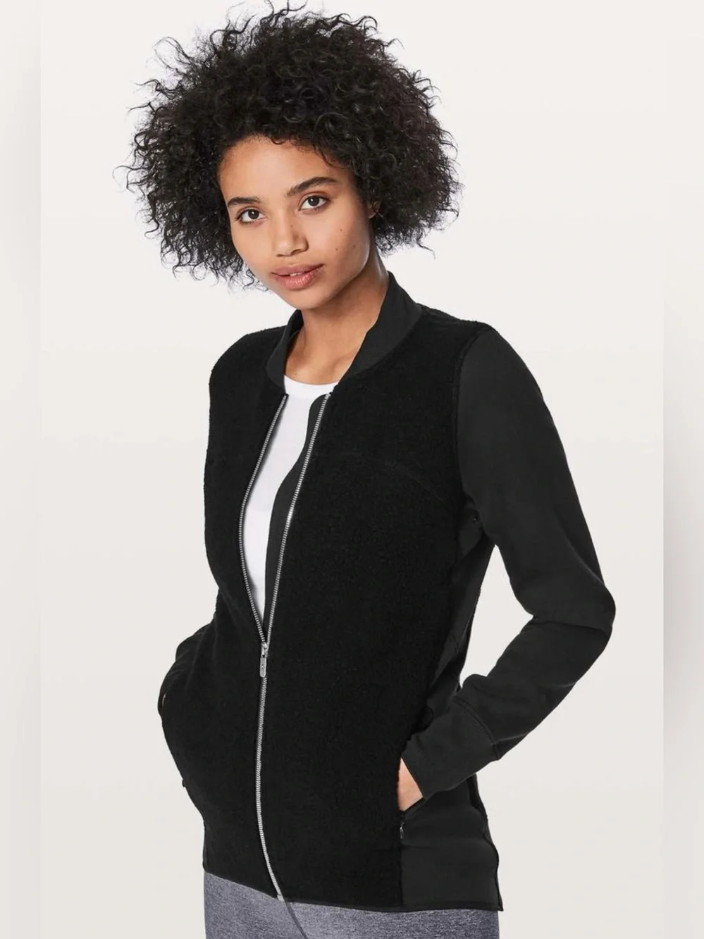 Lululemon Athletica Stand Out Sherpa Jacket in Black Size 10 $148 W4AKOS